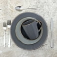 thumbnail image 5 of Elama Tahitian Grand 16 Pieces Luxurious Dinnerware Set in Stone, Slate, 5 of 8