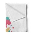 thumbnail image 2 of Hello Summer Soft Flannel Fleece Blanket, Colorful Illustration with Melting Ice Cream Doodle Color Spots and Lettering, Cozy Plush for Indoor and Outdoor Use, 50" x 70", Multicolor, by Ambesonne, 2 of 5