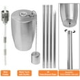 thumbnail image 2 of Sorbus 2-Pack Stainless Steel Torches - 5 ft. Long Garden Patio Décor  (Silver - Barrel), 2 of 9
