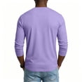 thumbnail image 6 of Dwelliawo Long Sleeve Shirts for Men T-Shirts V Neck Moisture Wicking Soft Casual Basic Tee Fall Spring Light Purple 3XL, 6 of 6