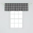 thumbnail image 2 of Ambesonne Pinwheel Window Valance, Black and White Tile, 54" X 18", Black and White, 2 of 3