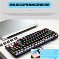 thumbnail image 3 of stanreset K550 Green Shaft Mechanical Keypad 87 Keys Wired Gaming Keyboard for Office Pink, 3 of 5