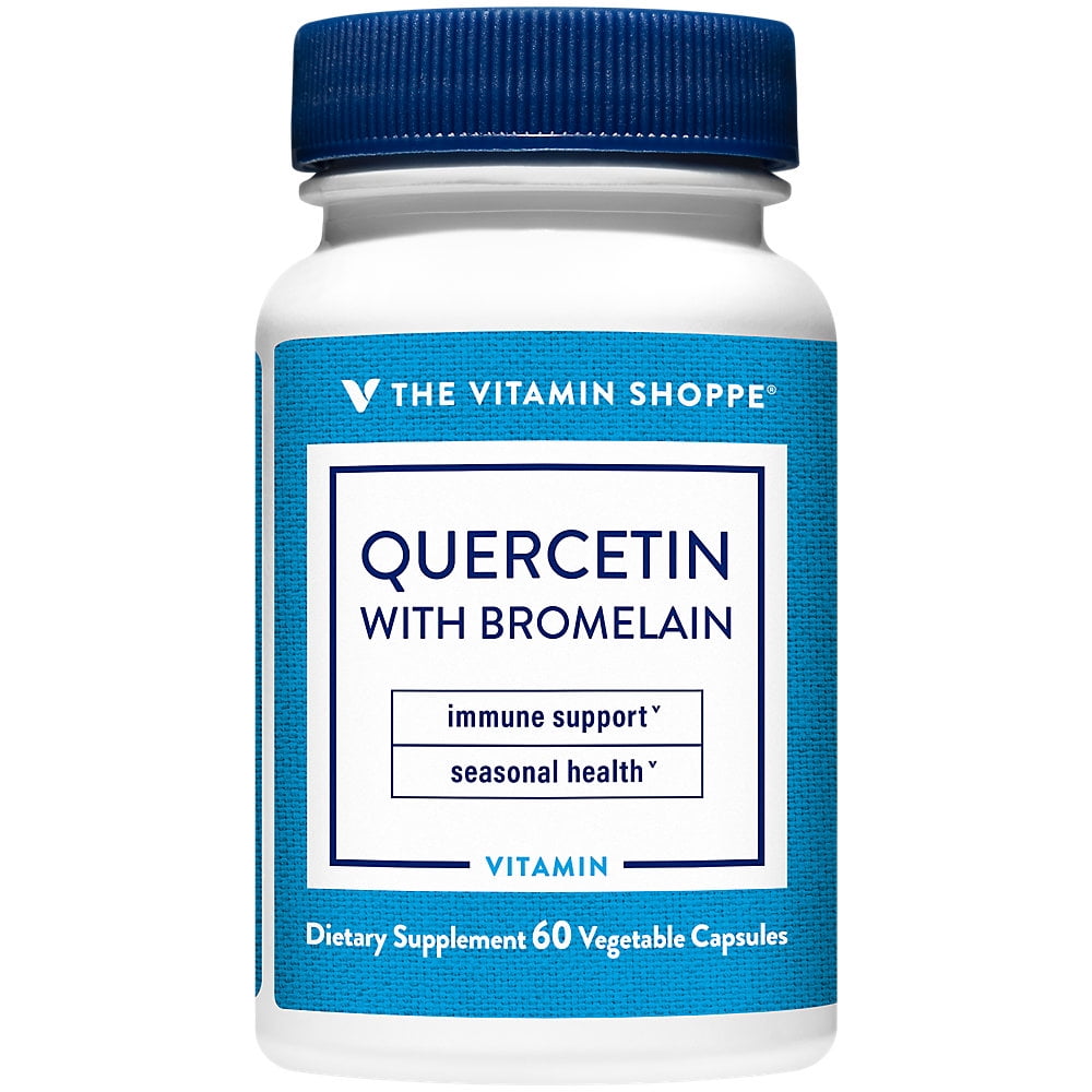 The Vitamin Shoppe Quercetin with Bromelain 250mg Antioxidant (60 ...