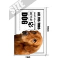 thumbnail image 5 of Funny Dog Golden Retriever Pet Lover Metal Tin Sign All Visitors Must Be Approved Poster A House is Not A Home Funny Animal Wall Art Dog Signs Birthday Housewarming Sign Gift 12x8 Inches, 5 of 6