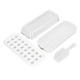 thumbnail image 3 of Bandeja para cubitos de hielo de silicona de 24 rejillas, de color blanco, apta para el congelador, fácil de desmoldar y apta para uso alimentario, 3 of 8