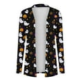 thumbnail image 7 of Kilaqueen Oversized Cardigans for Women Halloween Pumpkin Bat Print Casual Long Sleeve Open Front Knitted Sweater Cardigans Halloween Costumes, 7 of 7