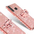 thumbnail image 4 of Compatible for Samsung Galaxy A21 Case, SOGA Glitter Diamond Rhinestone TPU Phone Cover with Ring Stand and Lanyard Girls Women Cover (Rose Gold), 4 of 5
