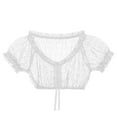 thumbnail image 6 of TAIAOJING Women Lace Crop Top 1pc underwire lingerie lace vest elegant dirndl blouse black dirndl blouse lace blouse for oktoberfest lingerie, 6 of 7