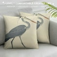 thumbnail image 3 of COMIO Square Pillow Covers Decorative Couch Pillows Cushion Cover for Bed Watercolor Blue Heron Pillowcase, 3 of 5