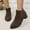 Coffee, variant on Willtoo Women's Fashionable Ankle Boots with Side Zipper, Thick Heel, Pointed Toe, suitable for autumn and winter outfits. Beige