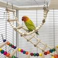 thumbnail image 6 of Parrot Climbing Ladder Wood Bird Ladder 32 Inch Bird Cage Accessories Bird Toys for Parakeets Chewing Bird Toys for Small Parrot Cage Habitat Decoration, 1 Pack, 6 of 6