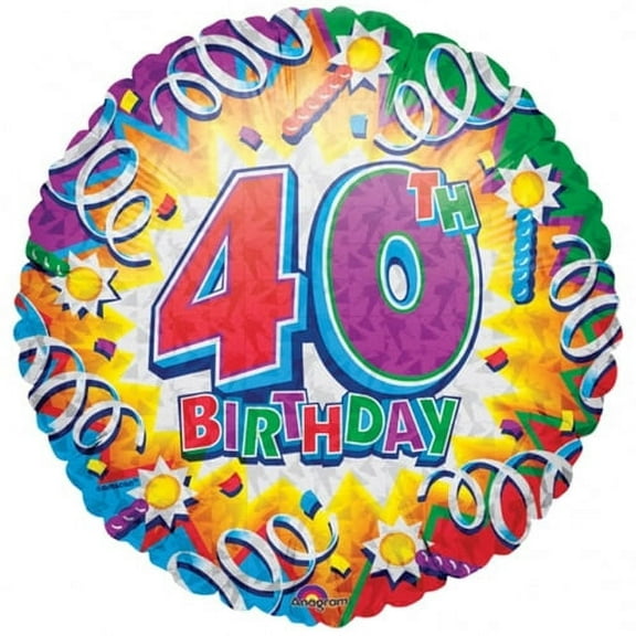 Over the Hill 40th Birthday Foil Mylar Balloon (1ct)