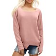 thumbnail image 4 of Womens Thermal Tops Long Sleeve Fall Winter Thermal Shirts for Women Soft Base Layer Tops Underwear for Cold Weather Pink M, 4 of 4