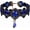 blue, variant on Retro Handmade Craft Lace Royal Court Vampire Choker Gothic Necklace Bracelet Black Pendant Chain