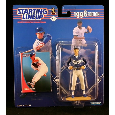 Starting Lineup Hideo NOMO / Los Angeles Dodgers 1998 MLB Action Figure & Exclusive Collector Trading Card