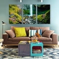 thumbnail image 3 of IDEA4WALL 3 Piece Nature Canvas Wall Art Waterfall in Forest Canvas Prints Modern Home Wall Decor, 24"x36", 3 of 5