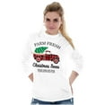 thumbnail image 3 of Farm Fresh Christmas Tree Plaid Truck Long Sleeve TShirt Men Women Brisco Brands L, 3 of 6