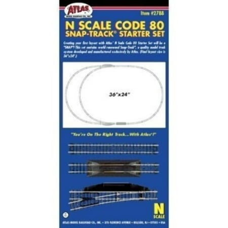 Atlas 2788 N C80 N Scale Snap-Track Starter Expansion Track Set
