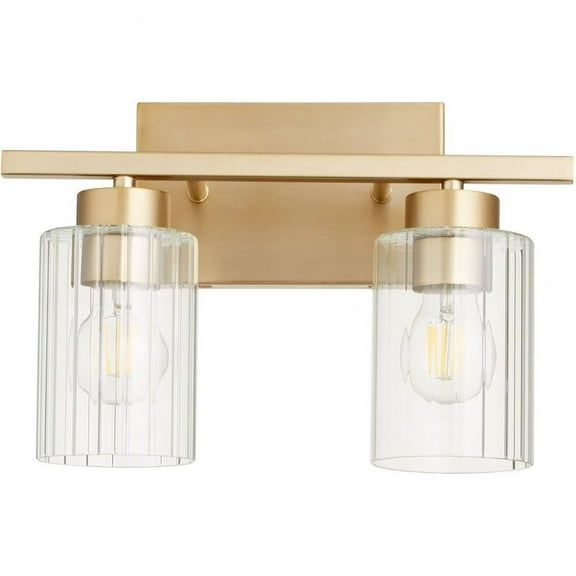 Underwood Gardens 2 Light Vanity Light in Transitional Style-9.5 inches Tall and 14 inches Wide-Aged Brass Finish Bailey Street Home 183-Bel-4636700