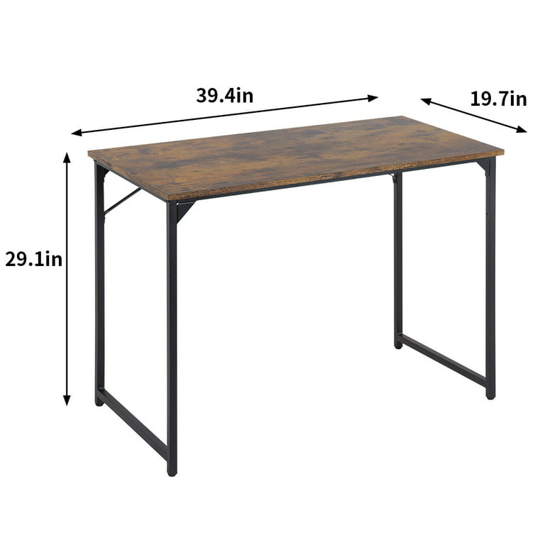 Computer Desk,39.4 inches Home Office Desk Writing Study Table Modern Simple  Style PC Desk with Metal Frame，Nature 