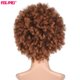 thumbnail image 3 of Peluca rizada sintética para mujer, 10 pulgadas, 110g, Ombre, pelo corto negro marrón, 3 of 4