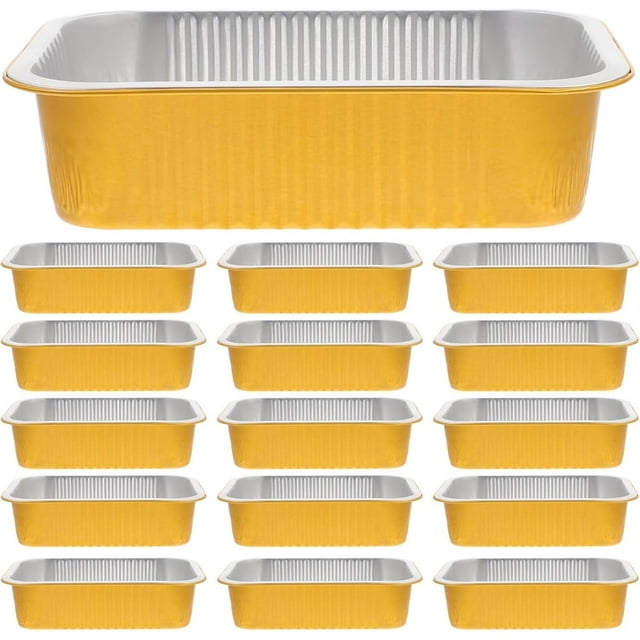 LOVEVER 25 Pack Aluminum Pans Disposable Foil - Steam Table Deep Pans - Tin Pans Great for Cooking Heating Storing Prepping Food