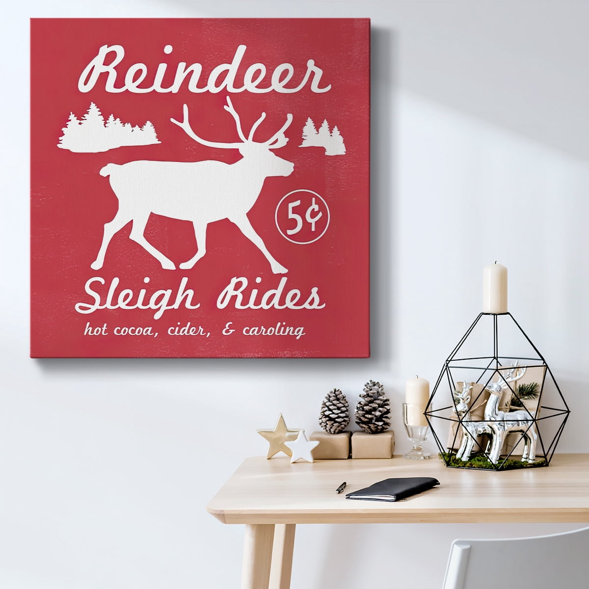 Reindeer Rides I- Gallery Wrapped Canvas