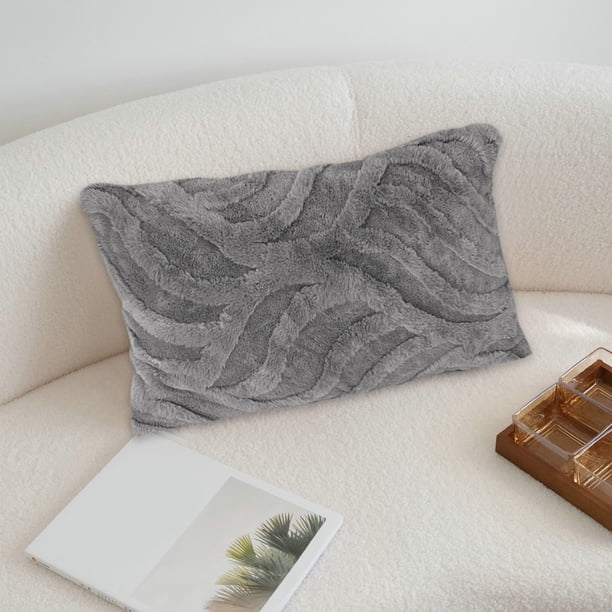 Funda de almohada decorativa de poliéster | Funda de cojín estampada de un lado | 19.7x11.8 pulgadas | Tejido transpirable y duradero | Sofá Dormitorio Sala de estar Accent | Cuidado fácil | Blanco
