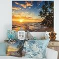 thumbnail image 4 of DESIGN ART Paradise Tropical Island Beach with Palms - Seascape Art Canvas 20 in. wide x 12 in. high, 4 of 5