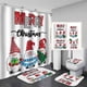 thumbnail image 1 of Juego de 4 cortinas de ducha navideñas, diseño de hombre de jengibre, flor de pascua, árbol de Navidad, rayas rojas y verdes, decoración de baño para vacaciones de invierno y Año Nuevo, cortina de, 1 of 7