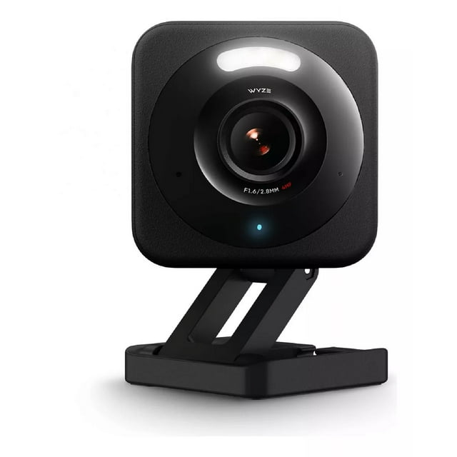 Wyze Cam V4 Cámara De Seguridad Doméstica Inteligente Wi-fi Hd 2k Interior Exterior Foco sirena Activado Por Movimiento Visión Nocturna En Color Audio Bidireccional Negro