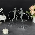 thumbnail image 4 of 2 Sets Action Figure Display Stands with Adjustable Snake Bones 3.66x2.87x9.84inch Clear Plastic Minifigures Display Stands with Rectangle Base for HG RG SHF Action Figures Models, 4 of 9