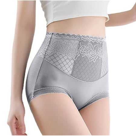 Clearance & Promo Women s High Waist Briefs  Lace Flower  Large Size  Elastic Abdomen Lift  Buttocks Shaping  Comfortable  Seamless  for Workout  Yoga  Leisure  Plus Size Blouse Sopatenor
