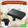 thumbnail image 4 of Yalumo Set of 4 Christmas Stocking Holders for Mantle, Heavy Duty Black Metal Stocking Hangers for Mantel, Low Profile Weighted Xmas Hooks for Fireplace, Counter, Window Christmas Party Decor, 4 of 7