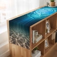 thumbnail image 6 of Table Runners 48 Inches Long Dress Scarves, Light Blue Ocean Waves Farmhouse Kitchen/Dining Table Runner, Short Coffee Tablerunners, Summer Beach Coastal Abstract 13x48 Inch, 6 of 9