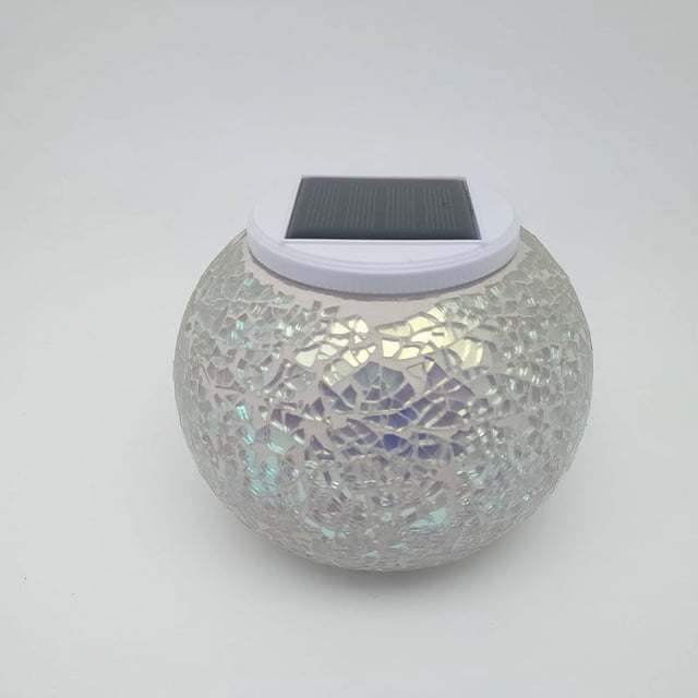 Color Changing Solar Powered Glass Ball Garden Lights, Aukora Solar Table Lights