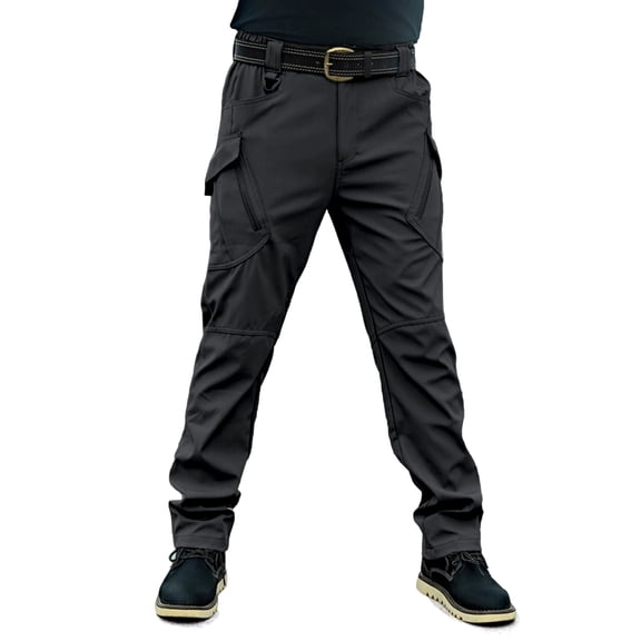 Men's and Big Men's Stretch Straight Leg Cargo Pants Multi Zipper Pockets Yard Work Trousers