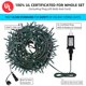 thumbnail image 5 of Cadena de luces MZD8391, 105 pies, 300 LED, color blanco, 8 modos de memoria, 5 of 9