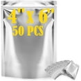 thumbnail image 1 of Durimoiy 50PCS Mylar Bags, 8.7 Mil Thicker Long Term Food Storage Bag, 4x6 Small Stand-up Zipper Resealable Heat Sealable for Airtight Smell Proof Packaging, 1 of 5