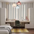 thumbnail image 5 of Blue Striped Kitchen Curtains 63 Inch Length, Modern Farmhouse Stripes Rustic Grommet Top Bedroom Living Room Curtains, Light Filtering Cafe Curtain Drapes 2 Panels Set 84''x63'', 5 of 9