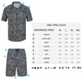thumbnail image 4 of Men's Flower Shirts and Shorts Sets Casual Button Down Short Sleeve Shirt Hawaiian Suits, 4 of 4