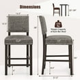 thumbnail image 3 of Gymax 4PCS Upholstered Bar Stools 26 Inch Counter Height Chairs w/ Sponge Cushions, 3 of 9