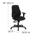 thumbnail image 4 of Scranton & Co Mid Back Fabric Swivel Office Chair in Black, 4 of 9