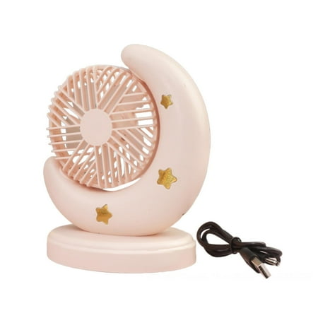 

Mini USB Desk Fan Rechargeable Battery Powered Fan Small Fan Quiet Personal Desk Fan for Home Office Bedroom.Pink