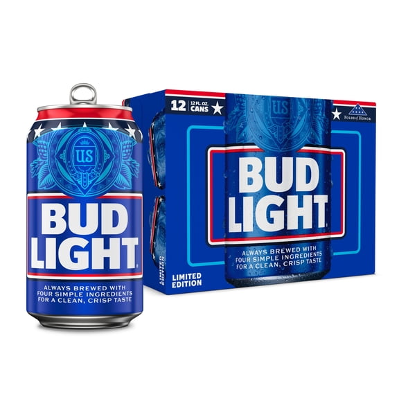 Bud Light American Light Lager Beer 12 Pack 12 fl oz Aluminum Cans 4.2% ABV