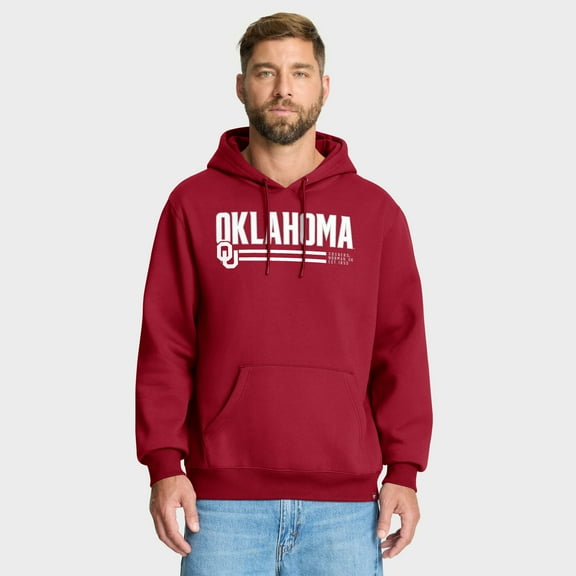 Men's Fanatics Crimson Oklahoma Sooners The Quad Stellar Excellence Pullover Hoodie