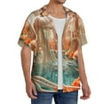 thumbnail image 2 of Naloa Fantasy Underwater Jellyfish Men's Loose Fit Cuban Collar Short-Sleeve Shirt, Hawaiian Shirts, Mens Shirts Casual for Everyday Wear Outings-XX-Large, 2 of 5