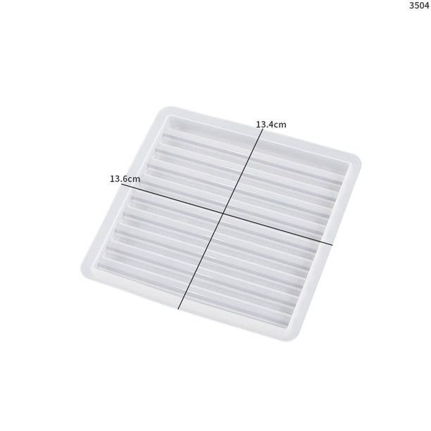 Molde cuadrado redondo a rayas, posavasos curvo ondulado con arco, molde de silicona for manualidades DIY