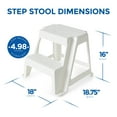 thumbnail image 6 of Gracious Living 2-Step Plastic Antislip Stool, Holds up to 300 Lbs., White, 6 of 10