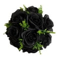 thumbnail image 4 of Bola de flores de boda, decoración de flores artificiales de rosas negras, bola de rosas realista para Festival, cumpleaños, sala de estar y hogar, 4 of 9